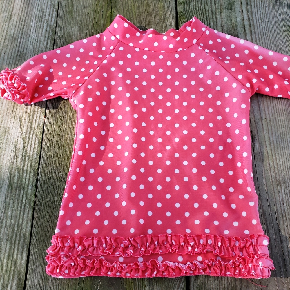 Ruffle butts infant rashguard shirt